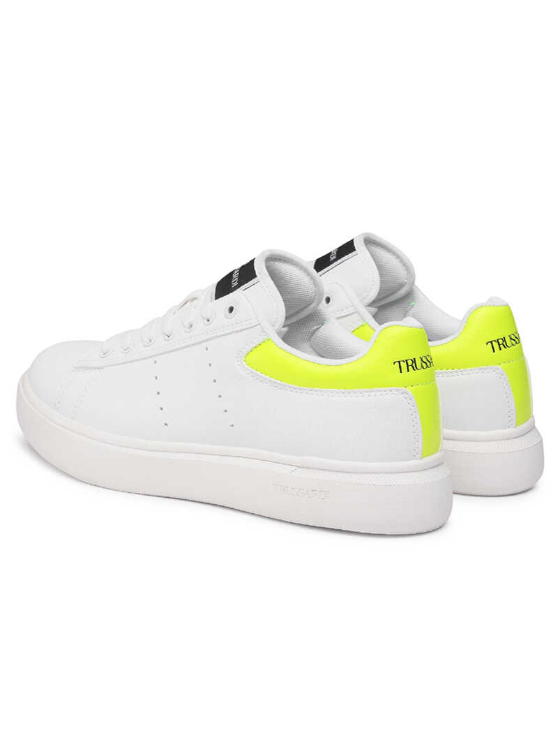 ART. 77A00340 9Y099998 COL. W722 WHITE/YELLOW SNEAKERS TRUSSARDI UOMO