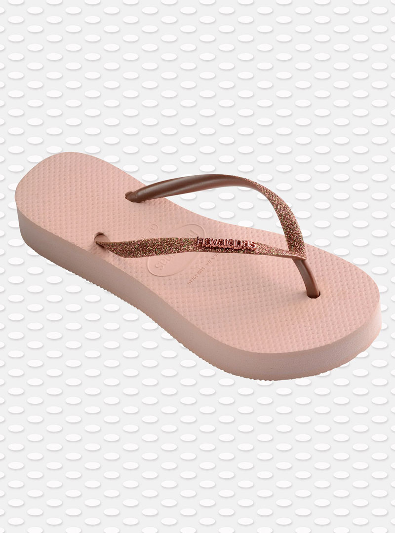 4144764 COL. 0076 BALLET ROSE HAVAIANAS FLATFORM GLITTER
